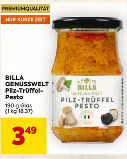 Billa Billa genusswelt pilz-trüffel pesto Angebot
