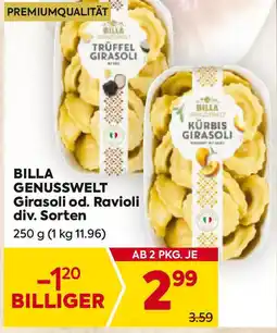Billa Billa genusswelt girasoli od. ravioli Angebot