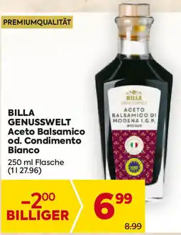 Billa BILLA GENUSSWELT Aceto Balsamico od. Condimento Bianco Angebot