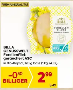 Billa BILLA GENUSSWELT Forellenfilet geräuchert ASC Angebot