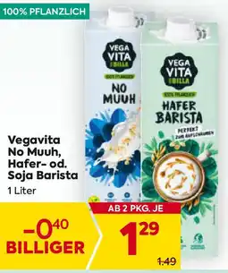 Billa Vegavita No Muuh, Hafer-od. Soja Barista Angebot