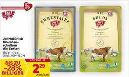 Billa Ja! Natürlich Bio-Käse- scheiben Angebot