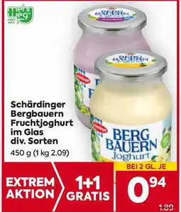 Billa Schärdinger Bergbauern Fruchtjoghurt im Glas Angebot