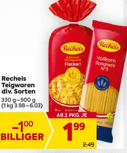 Billa Recheis Teigwaren Angebot