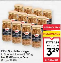 Maximarkt Elfin Sardellenringe in Sonnenblumenöl Angebot