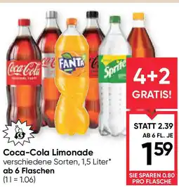Maximarkt Coca-Cola Limonade verschiedene Sorten Angebot