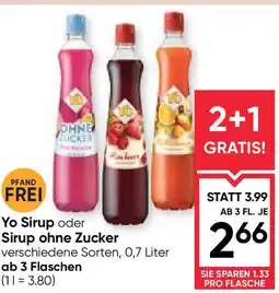 Maximarkt Yo Sirup oder Sirup ohne Zucker Angebot