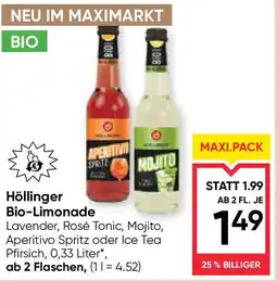 Maximarkt Höllinger Bio-Limonade Angebot