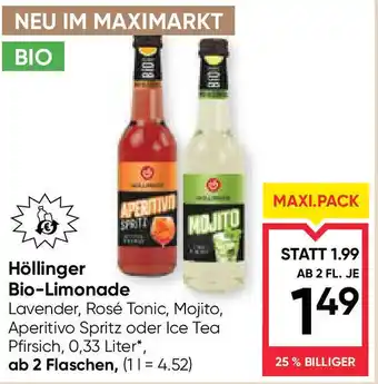 Maximarkt Höllinger Bio-Limonade Angebot