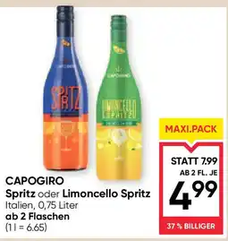 Maximarkt CAPOGIRO Spritz oder Limoncello Spritz Angebot