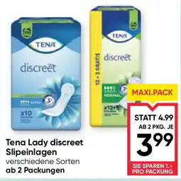 Maximarkt Tena Lady discreet Slipeinlagen Angebot