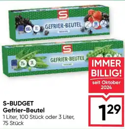 Maximarkt S-BUDGET Gefrier-Beutel Angebot