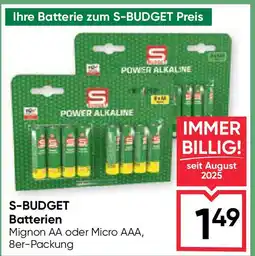 Maximarkt S-BUDGET Batterien Angebot