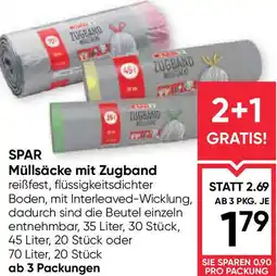 Maximarkt SPAR Müllsäcke mit Zugband Angebot