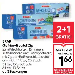 Maximarkt SPAR Gefrier-Beutel Zip Angebot
