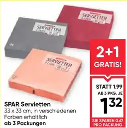 Maximarkt SPAR Servietten Angebot