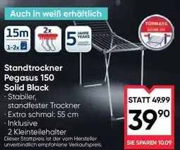 Maximarkt Standtrockner Pegasus 150 Solid Black Angebot