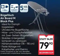 Maximarkt Bügeltisch Air Board M Black Plus Angebot