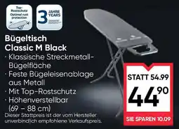 Maximarkt Bügeltisch Classic M Black Angebot