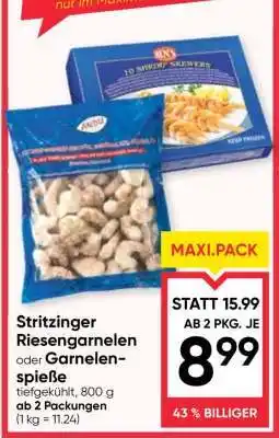 Maximarkt Stritzinger Riesengarnelen oder Garnelenspieße Angebot