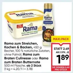 Maximarkt Rama zum Braten Culinesse oder Rama zum Braten Butternote Angebot