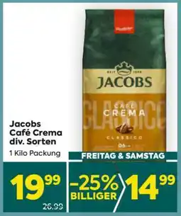 Billa Jacobs Cafè Crema div. Sorten Angebot