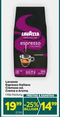 Billa Lavazza Espresso Italiano Cremoso od. Crema e Aroma Angebot