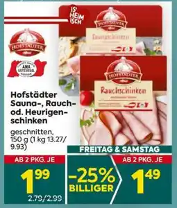 Billa Hofstädter Sauna-, Rauch- od. Heurigenschinken Angebot