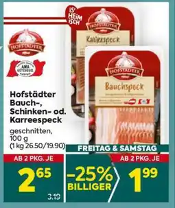 Billa Hofstädter Bauch-, Schinken- od. Karreespeck Angebot