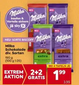 Billa Milka Schokolade div. Sorten Angebot