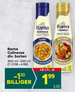 Billa Rama Culinesse div. Sorten Angebot