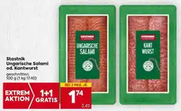 Billa Stastnik Ungarische Salami od. Kantwurst Angebot