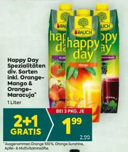 Billa Happy Day Spezialitäten div. Sorten inkl. Orange-Mango & Orange-Maracuja Angebot