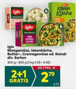 Billa Iglo Röstgemüse, Ideenküche, Butter-, Cremegemüse od. Reindl div. Sorten Angebot
