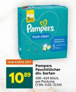 Billa Pampers Feuchttücher div. Sorten Angebot