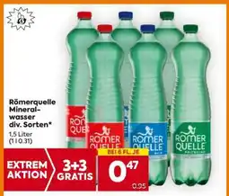 Billa Römerquelle Mineralwasser div. Sorten Angebot