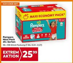 Billa Pampers Maxi Pack div. Sorten Angebot