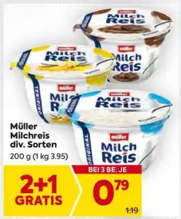 Billa Müller Milchreis div. Sorten Angebot