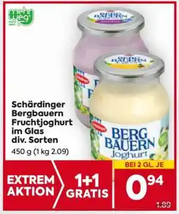 Billa Schärdinger Bergbauern Fruchtjoghurt im Glas div. Sorten Angebot