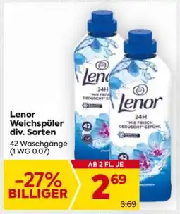 Billa Lenor Weichspüler div. Sorten Angebot