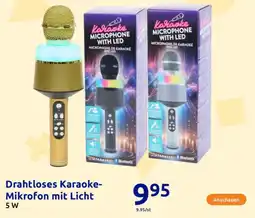 Action Drahtloses karaoke mikrofon mit licht 5 w Angebot