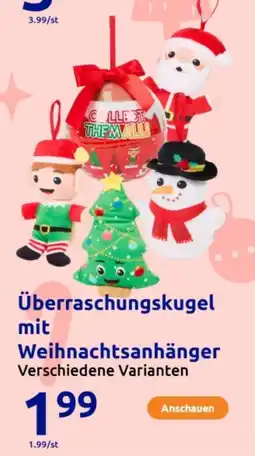 Action Überraschungskugel mit Weihnachtsanhänger Angebot