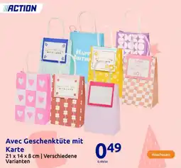 Action Avec Geschenktüte mit Karte Angebot
