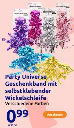 Action Party universe geschenkband mit selbstklebender wickelschleife Angebot