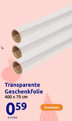 Action Transparente Geschenkfolie Angebot