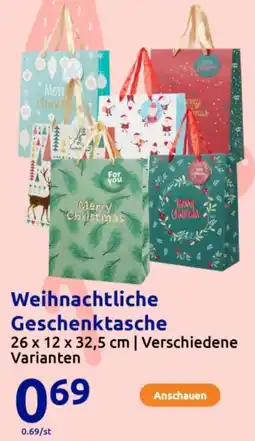 Action Weihnachtliche Geschenktasche Angebot