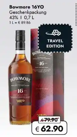 Travel FREE Bowmore 16YO Geschenkpackung 43% Angebot