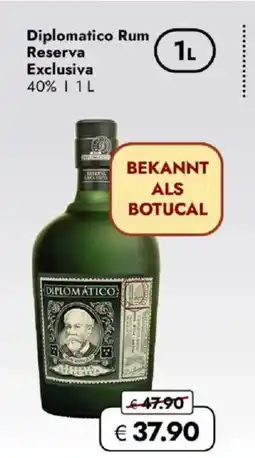 Travel FREE Diplomatico rum reserva exclusiva Angebot