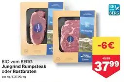 MPreis BIO vom BERG Jungrind Rumpsteak oder Rostbraten Angebot