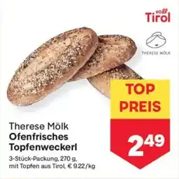 MPreis Therese Mölk Ofenfrisches Topfenweckerl Angebot